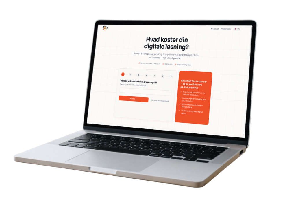 Laptop with on-screen digital price calculator